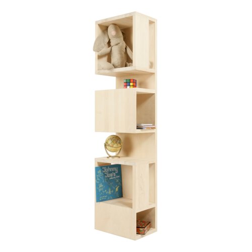 Etagère murale Secret - Bouleau vernis blanchi
